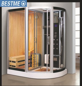 BESTME Deluxe steam sauna room,shower steam and sauna enclosed SPA