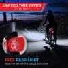 Bicycle Front Rear Light Kit Mountain Bike Light Highlight Warning Riding Bicycle Light With Bracket