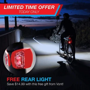 Bicycle Front Rear Light Kit Mountain Bike Light Highlight Warning Riding Bicycle Light With Bracket