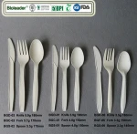Biodegradable Disposable CPLA Cornstarch Flatware Sets