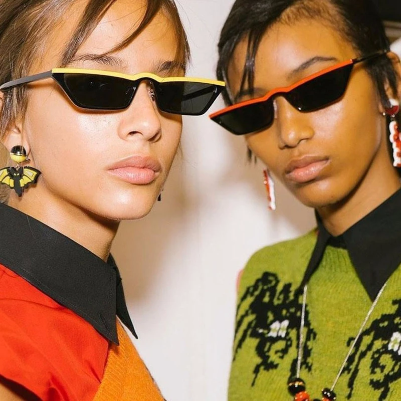 Black Fashion Design Women Sun Glasses Flat Top Sunglasses Square Frame Classic Shades Vintage Eyewear