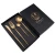 Import Black silver fork spoon knife titanium flatware set cutlery from China