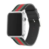 Black Stripe Woven Nylon Fabric wrist watch bracelets For Apple Watch Band 42mm 38mm
