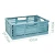 Import Blue Color Custom Logo Folding Plastic Basket Crate for Home Organize from China