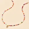 Bohemian Colorful Seed Bead Choker Necklace Beaded Shell Pendant Necklace Chain Jewelry