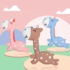 BPA Free Cute Giraffe Food Grade Silicone Soft Baby Teether Silicone Baby Teething Toys