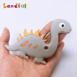 BPA Free Food Grade Silicone Dinosaur Teething Toy  Baby Chew Toy New Born Baby Gif  DIY Silicone Beads Baby Teether