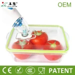 BPA free rectangular plastic vacuum food storage containers with pump,vacuum storage container for food