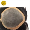 Breathable Single Knot 100% Human Hair Mono Mesh Lace Men Toupee with natural color