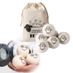 BSCI factory 6 ball pack wool dryer balls laundry reusable anti static fabric softener laundry balls for dryer