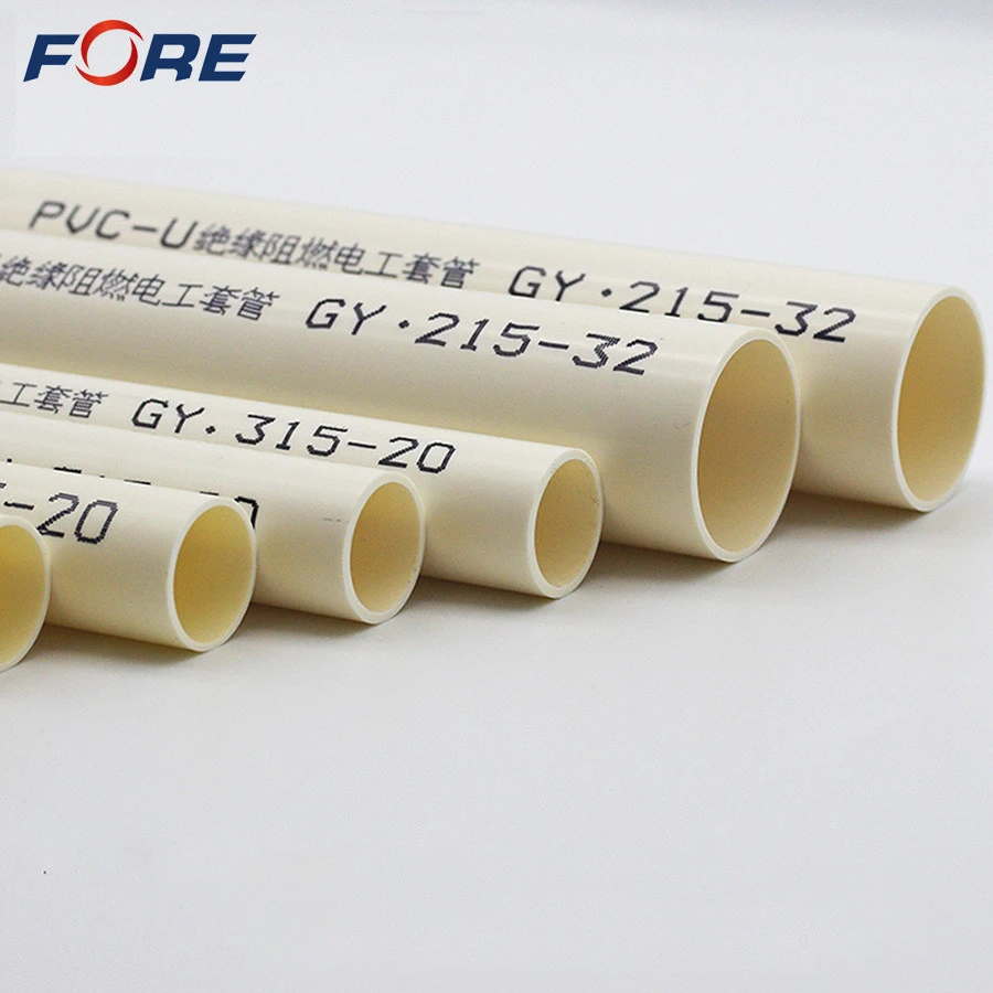 Bulk Cheap Price 2.5 Inch Waterproof Red Plastic PVC Decorative Electrical Conduit Pipe and Fittings