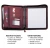 Import Business zipper binder leather organizer portfolio pu leather cover custom gift file folder from China
