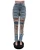 Import C Clothing 2024 Woman Ripped Pearl Chain Decor Jeans Fashion Long Denim Pants For Girls from China