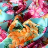 C2405 small flower hand printed price per meter  100% ombre silk satin fabric