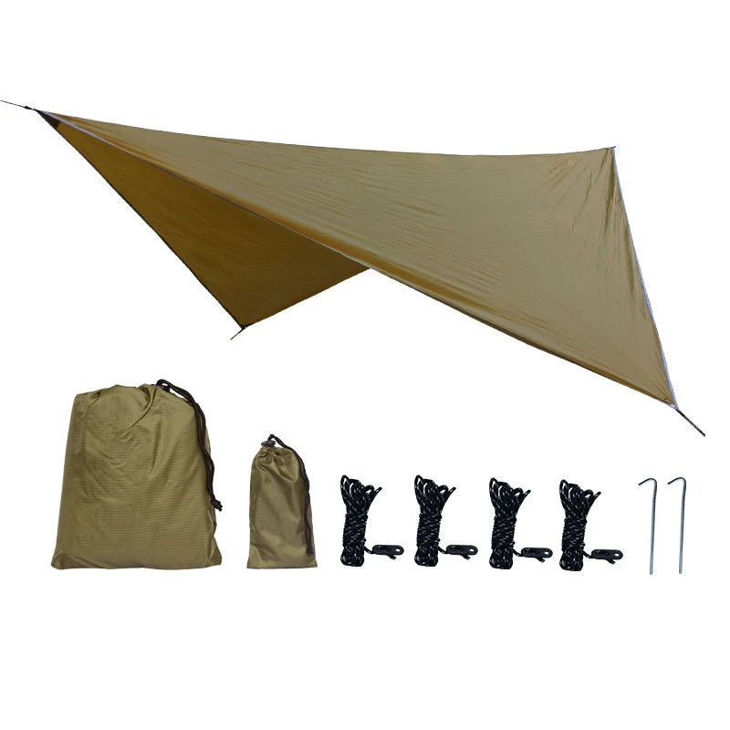 Camping Tarp Rain Fly Waterproof Tent Canopy Sunshade Cloth Picnic Mat for Outdoor Awning Hiking Beach Backpacking