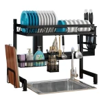 Carbon Steel Standing Design Storage Kitchen Racks Over Sink Dish Drying Rack