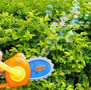 Cartoon Bubble Power Chainsaw Automatic Bubbles Maker Kids Machine Blower Toy with Bottle of Solution (Lights and Sound)