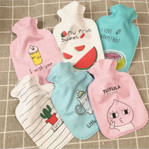 Cartoon cute colorful hot water bag & hot water bottle with cover