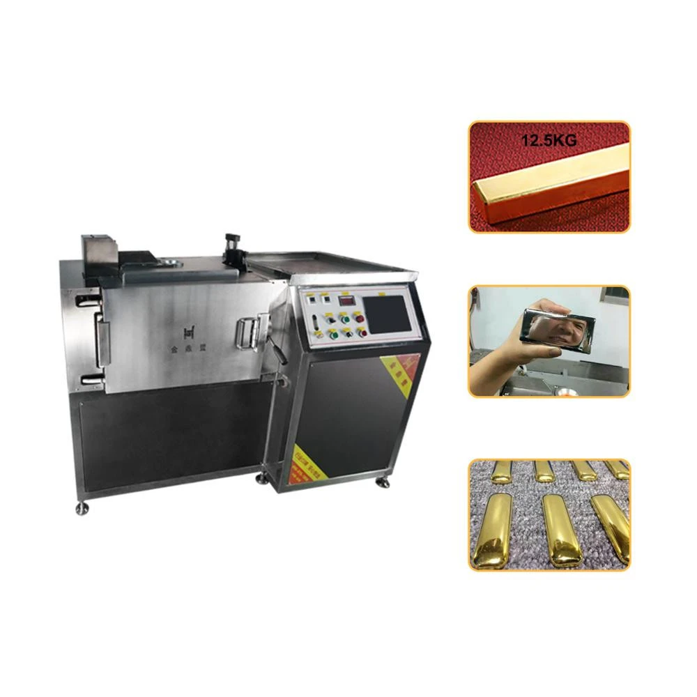 CE certificate gold silver bar moulding and gold bar casting machine