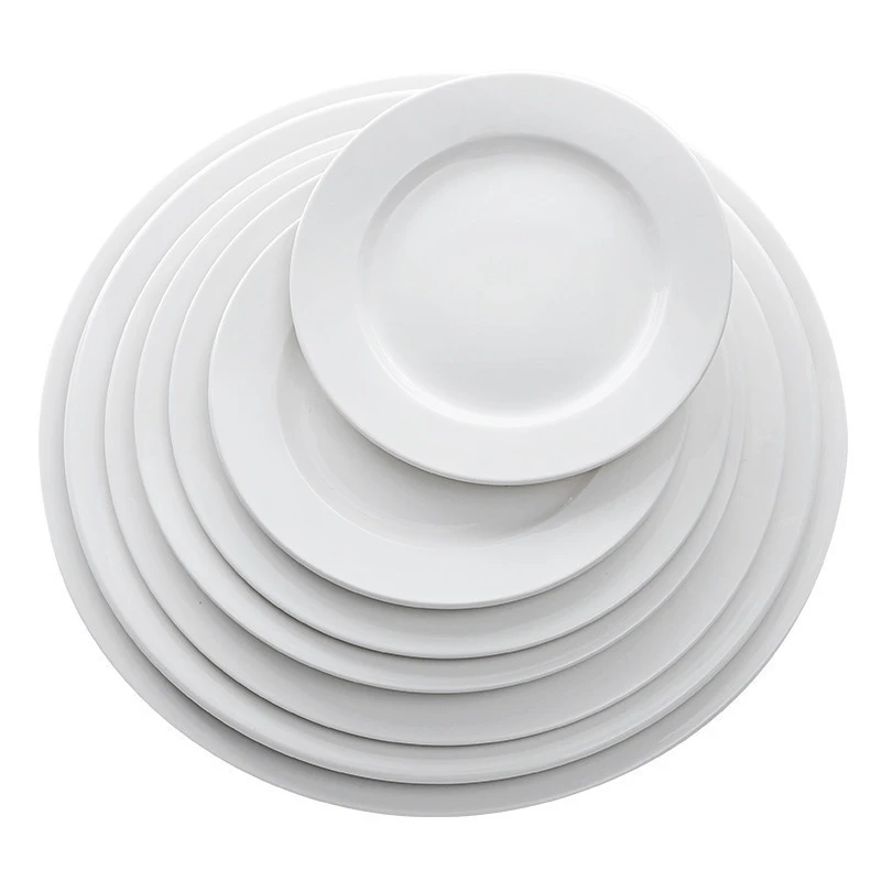 Chaozhou Catering Wedding Cheap Custom Porcelain White Dinner Plates For Restaurant, Plate Porcelain White/