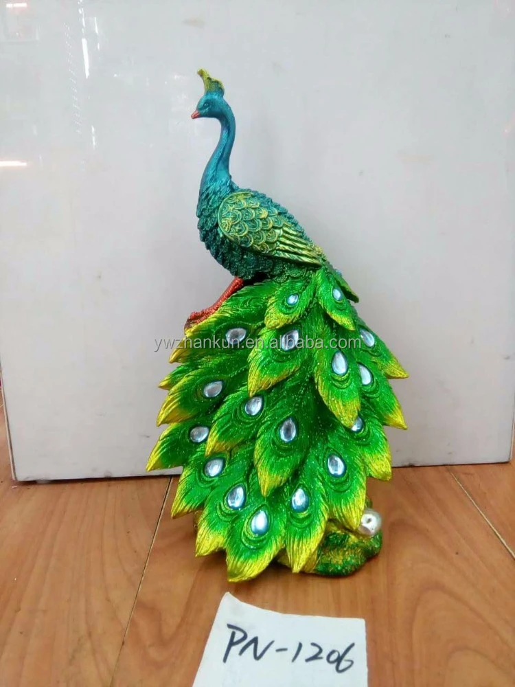 Cheap Price Customized Decorative Resin Peacock Statue