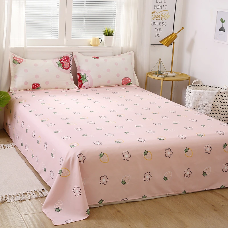 Cheap Price Luxury Microfiber Sanded Cartoon Bed Linens Cover Sheet Bedding Set