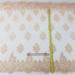 chemical water soluble lace trim wholesale  Exquisite design lace and voile lace embroidery  fabric for ladys fashion fabric or handbag fabric