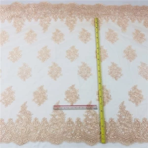 chemical water soluble lace trim wholesale  Exquisite design lace and voile lace embroidery  fabric for ladys fashion fabric or handbag fabric