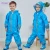 Import Child raincoat for kids hooded raincoat waterproof blue jumpsuit with reflective strip from China