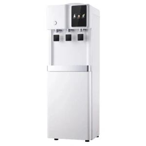 Child Safety Lock Push Top Loading Standing Water Dispenser Three Push Taps Hot Warm Cold Water Enhanced Safety
