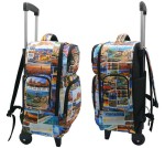 Children 30 Litre Cabin Luggage Easy Pull Trolley Backpack School Bag with Sublimation Printing