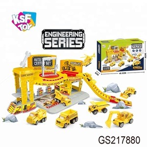 children engineering series construction toy car diy self assemble parking lot toy parking garage toy set