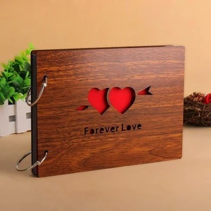 Children gift wood Cover Albums Handmade Loose-leaf Pasted Photo Album