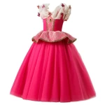 Children Halloween Birthday Party Princess Costume with Butterfly Aurora Fancy Clothes Girl Dress Sleeping Beauty Dress Up