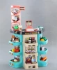 Children pretend toy kitchen play set kids girls plastic big shopping supermarket toys with lights and sounds