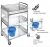 Import China factory stainless steel delivery  instrument hospital 3 layers treatment medical trolley with drawer from China
