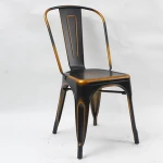China Factory Vintage Industrial Style Metal Iron Cafe Dinning Industrial Style Bistro Bar Chair