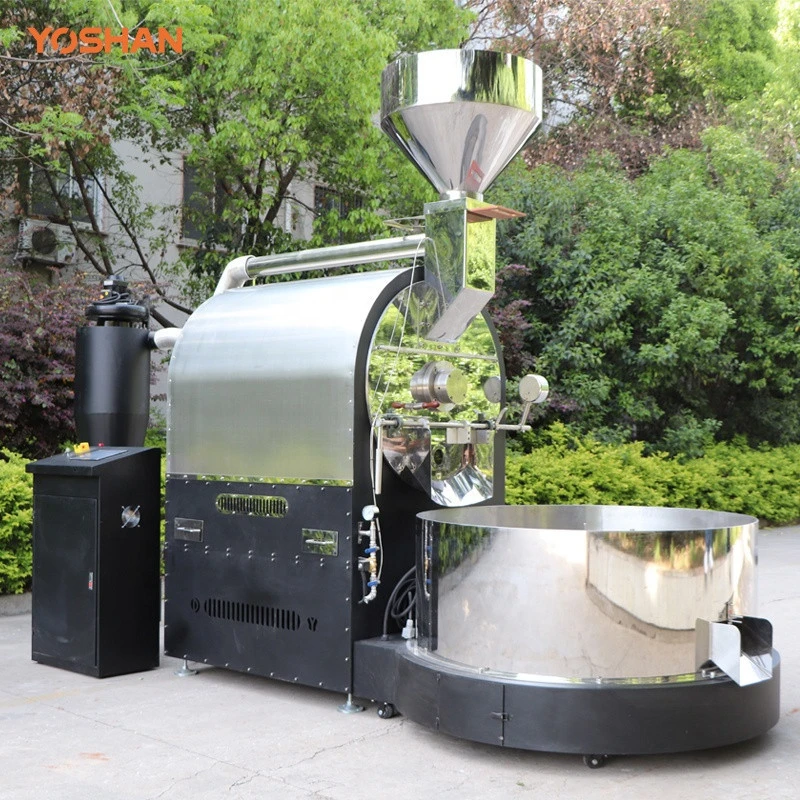 China Industrial Cocao Beans Roasting Line Jedmber Coffee Roaster Young Dry Bean Roasted And Coated Machine With Moving Wheels