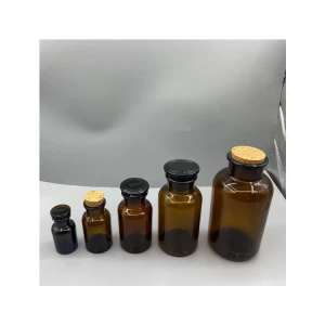 China Manufacturer portable carry wide mouth glass Brown reagent bottle