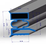 China popular fridge door seal soft pvc profiles rubber
