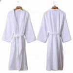 China supplier thick winter fluffy bridesmaid velvet print dress bath robe