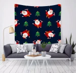China wholesale custom design wall hanging fabric tapestry for Christmas