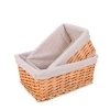 Chinese Willow Woven Baskets Storage Wicker Basket With Liner