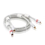 Choseal QS6772 2RCA Cable to 2RCA Audio Video cable For DVD Player TV Speaker Amplifiers