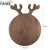 Import Christmas Antlers Design High Quality Eco-friendly Chopping Block Black Walnut Wooden Cutting Board from China