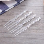 Cocktail Picks Cake Forks Sticks Disposable Colorful Plastic Fruit Forks