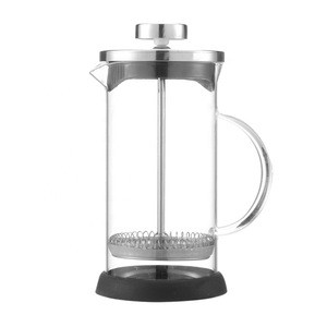 coffee tools/coffee maker/tea brewer pour over coffee stainless steel heat resistant pyrex glass french press pot