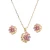 Import Colorful Flower Bridal Gold Necklace Earring Jewelry Sets Women for Party Wedding from China