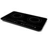Commercial 3500W Slim Double Induction Cookers 2 Burner Cooktop with Touch Control Ceramic Glass