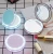 Import Compact hand mirror cosmetic made round shape crystal folding pocket mirror ABS make up mirror from China